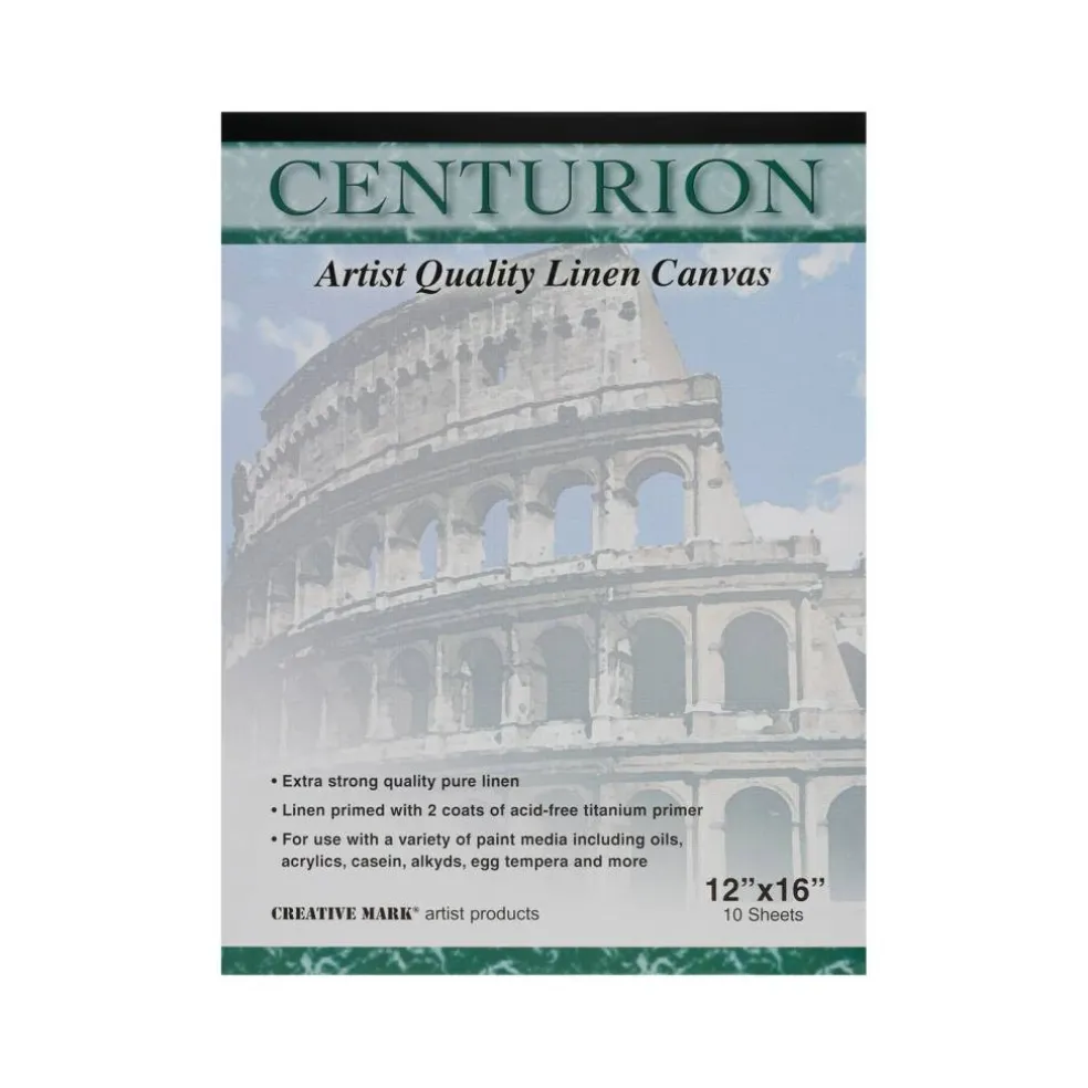 Centurion Acrylic Primed Linen Canvas Sheet Pad, 12" x 16" - 24 Pack