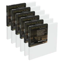 Centurion Deluxe Professional Oil Primed Linen Stretched Canvas, 11oz Linen, Â Box of 6, 0.67"Deep Canvases, Kiln-Dried Stretchers, Back Stapled, Premium Medium Weight Canvas for Oil Paintings