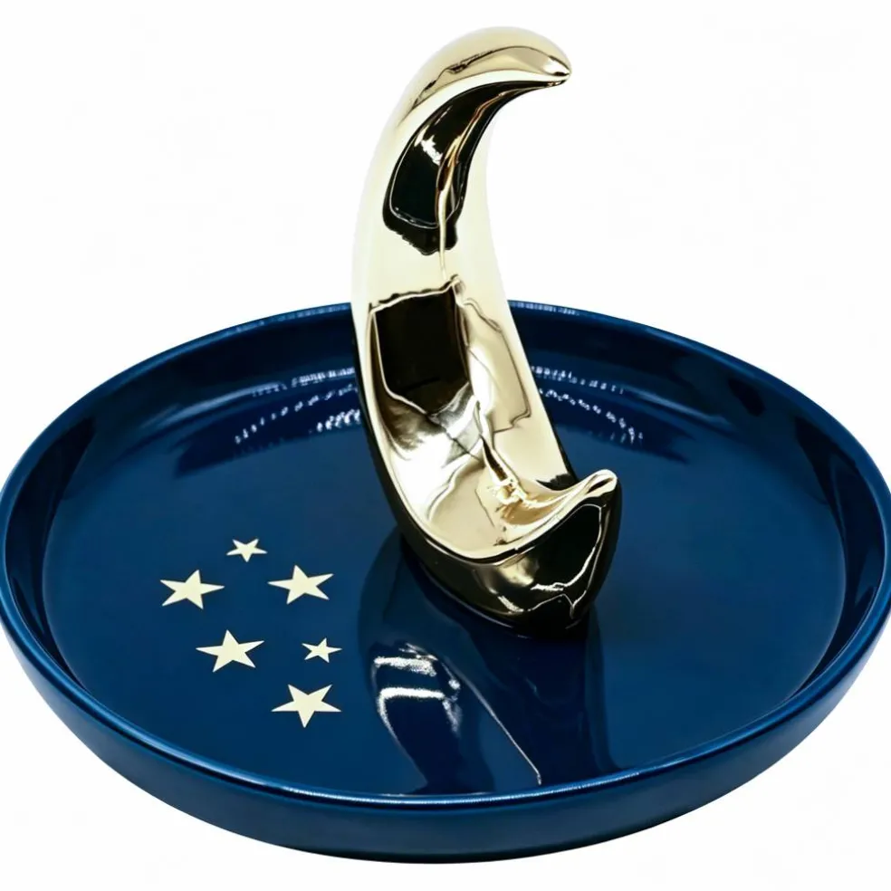 5" Ceramic Moon Ring Holder by Bead Landing™