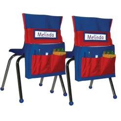 Chairback Buddy™ Pocket Chart, Blue/Red, Pack of 2