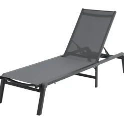 Chaise Lounge Chair Outdoor Patio Adjustable 5 Position Aluminum Frame Breathable Fabric