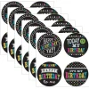 Chalkboard Brights Happy Birthday Wear 'Em Badges, 32 Per Pack, 6 Packs