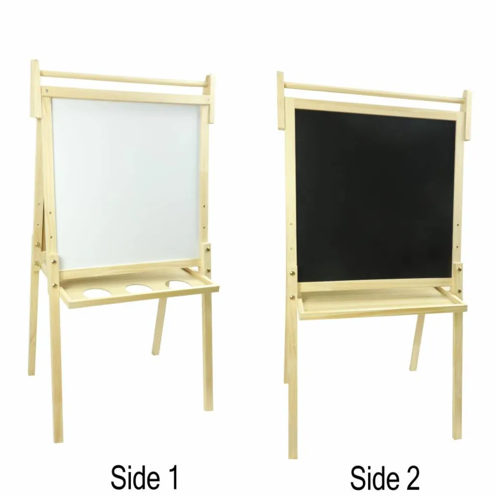 22" Chalkboard & White Erase Board Floor Easel