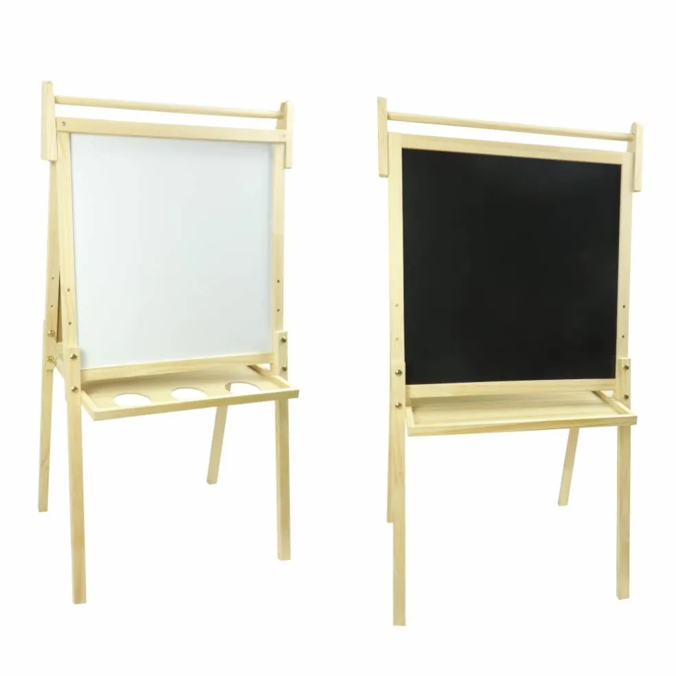 22" Chalkboard & White Erase Board Floor Easel