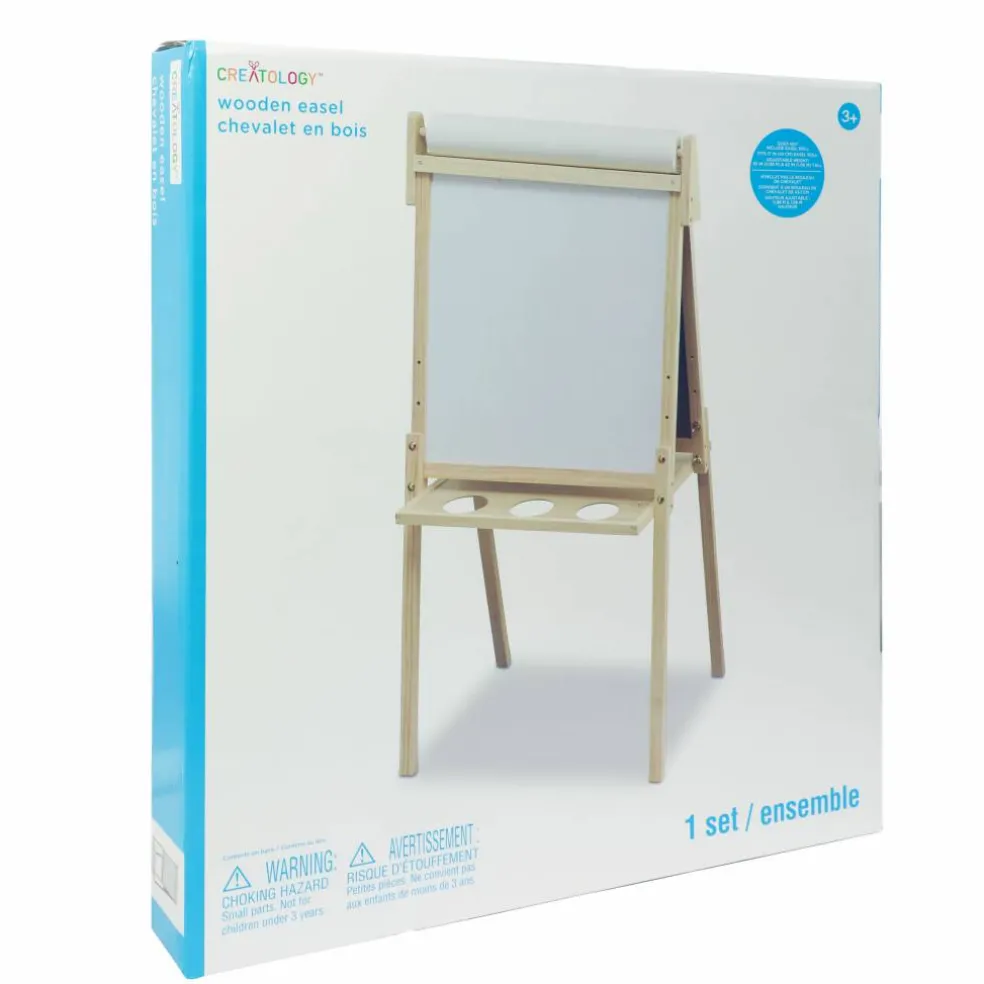 22" Chalkboard & White Erase Board Floor Easel