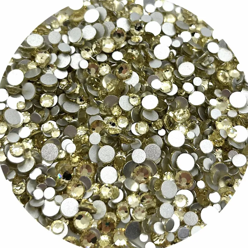 Champagne Gold Glass Rhinestones - Flatback Non-Hotfix by Glitter Heart Co.™