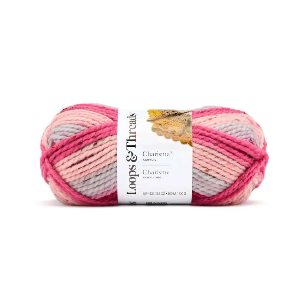 Charisma® Tweed Stripe Yarn by Loops & Threads®