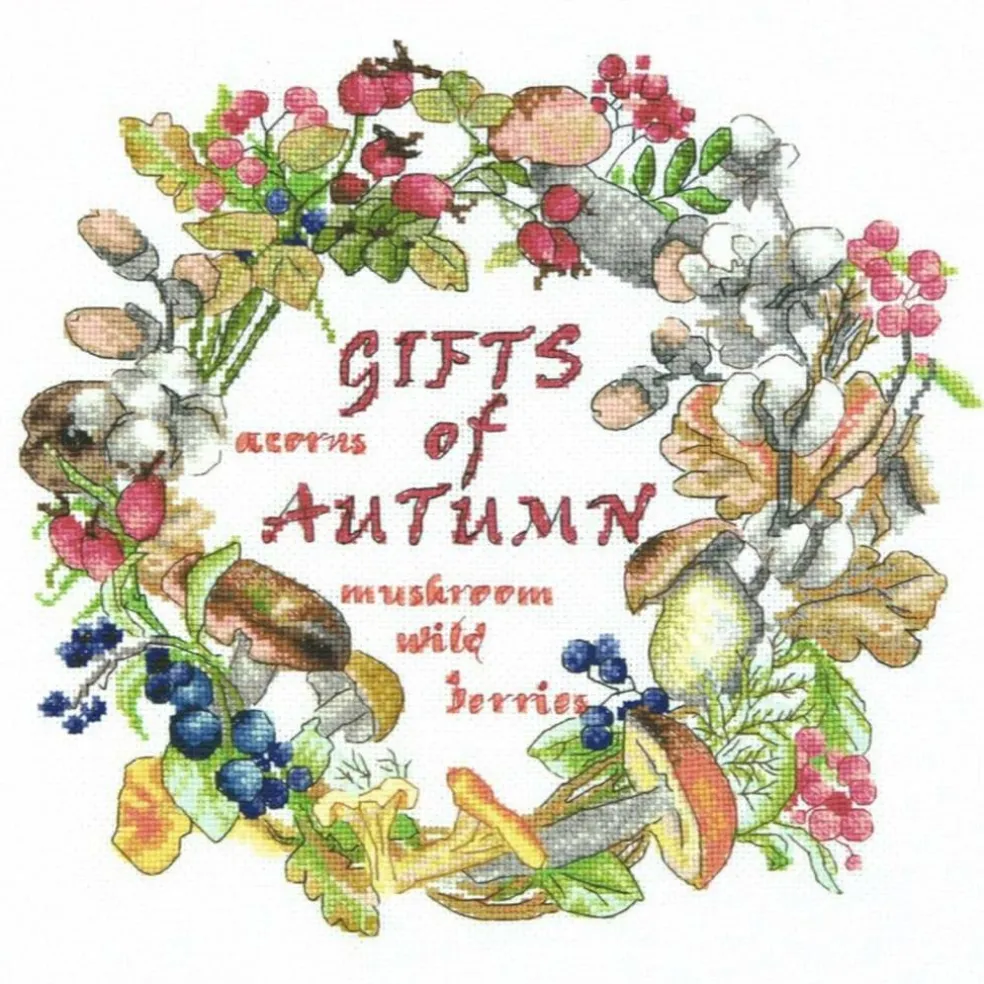 Charivna Mit Cross Stitch Kit Gifts Of Autumn