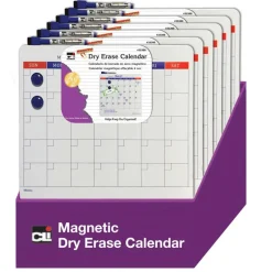 Charles Leonard Magnetic Dry Erase Calendar Set, 6ct