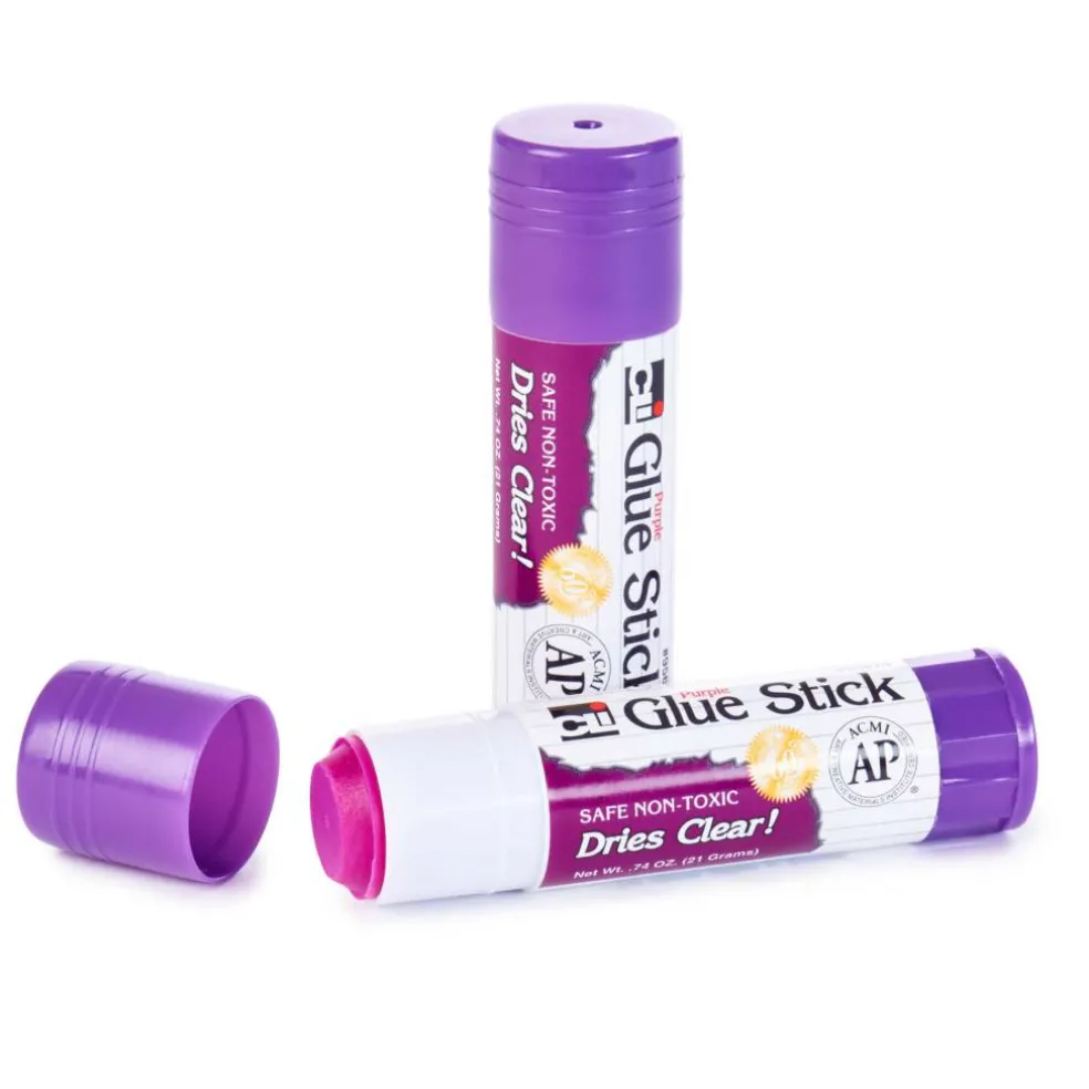 Charles Leonard 0.74oz. Purple Glue Sticks, 3 Packs of 12