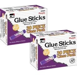 Charles Leonard Purple Glue Stick Class Pack, 2 Packs of 30