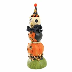 Charles Mcclenning 11.5 Inch Halloween Totem Halloween Figurine , Lightweight Halloween Decor Skull Crepe Paper