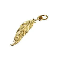 Charmalong™ 14K Gold Plated Feather Charm by Bead Landing™