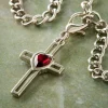 Charmalong™ Red Heart & Cross Charm by Bead Landing™