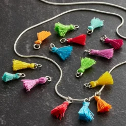 Charmalong™ Rhodium Tassel Charms by Bead Landing™