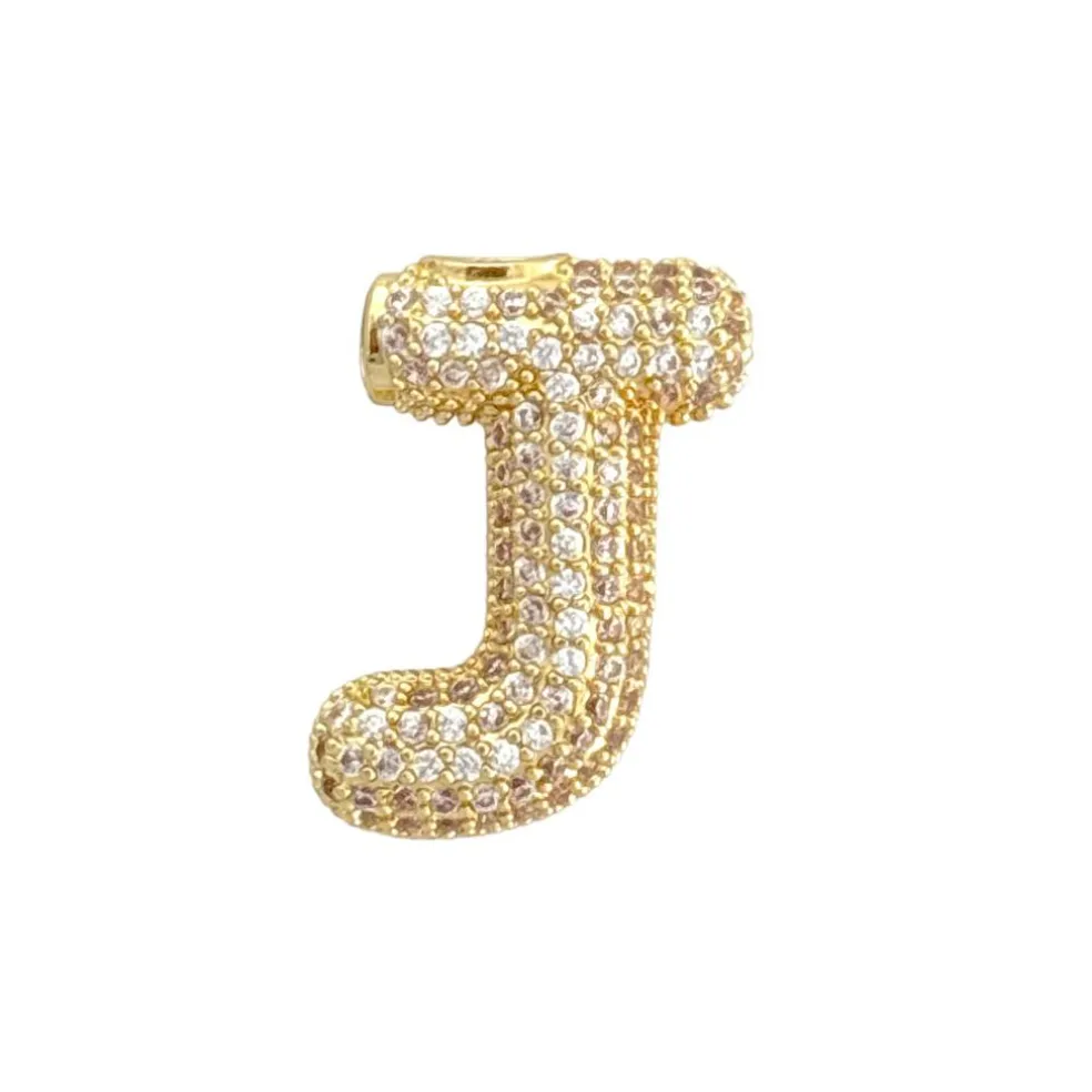 Charmed Bar Crystal-Studded Gold Letter Charm by Bead Landing™