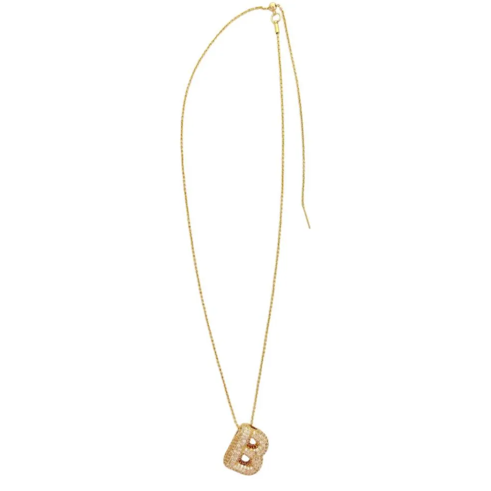 Charmed Bar Crystal-Studded Gold Letter Charm by Bead Landing™