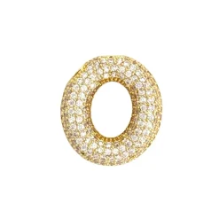 Charmed Bar Crystal-Studded Gold Letter Charm by Bead Landing™