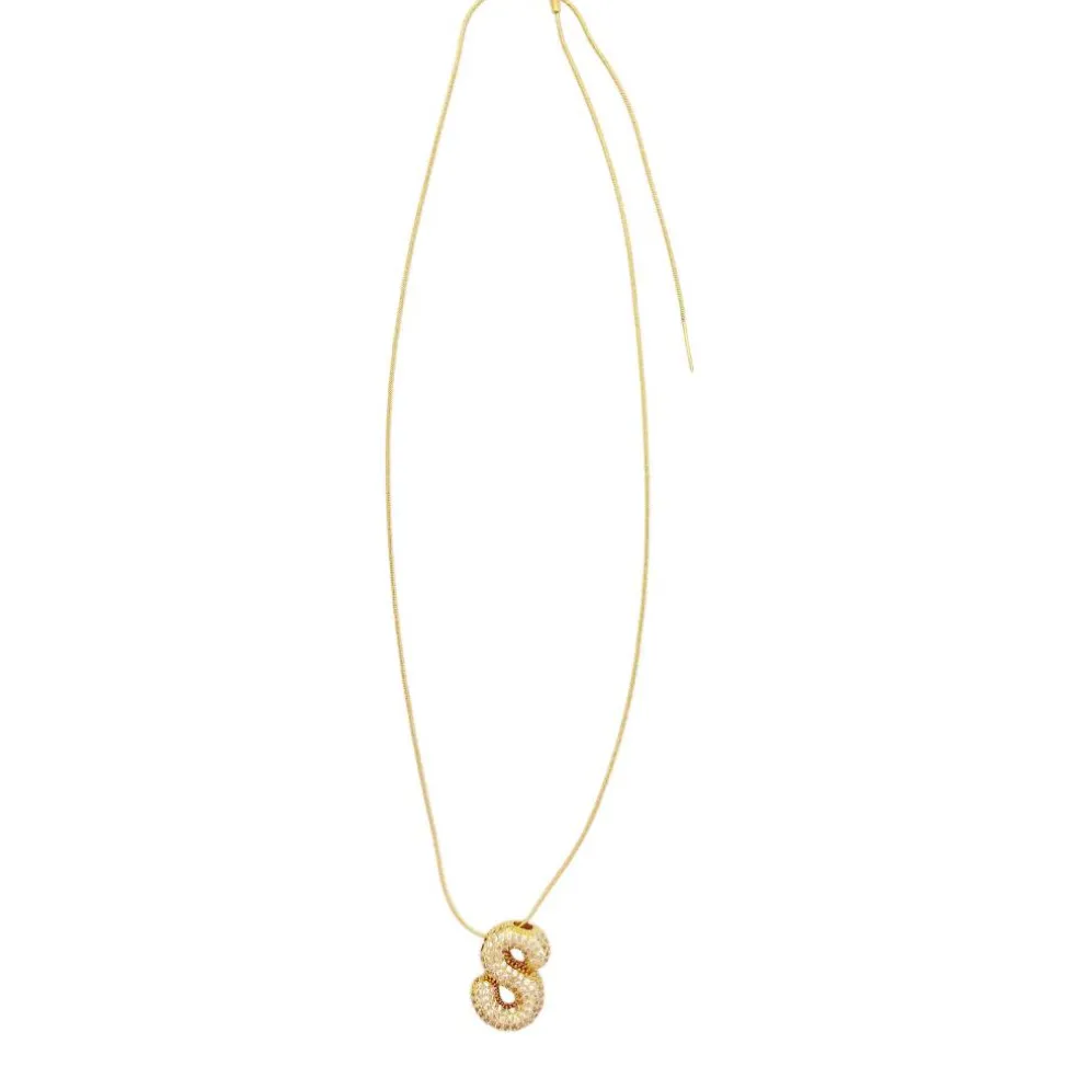 Charmed Bar Crystal-Studded Gold Letter Charm by Bead Landing™