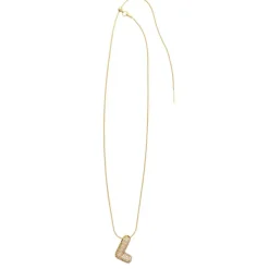 Charmed Bar Crystal-Studded Gold Letter Charm by Bead Landing™