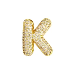 Charmed Bar Crystal-Studded Gold Letter Charm by Bead Landing™