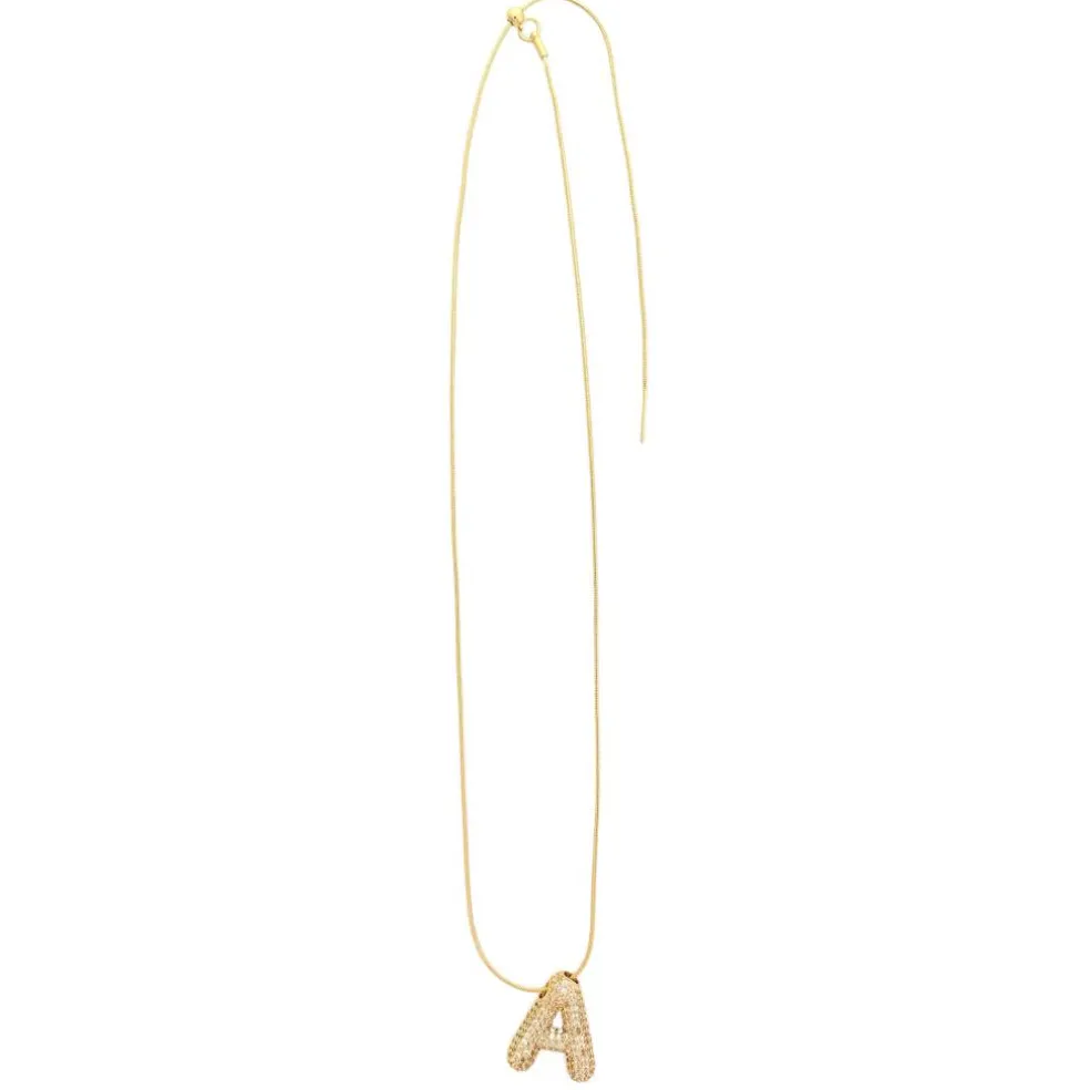 Charmed Bar Crystal-Studded Gold Letter Charm by Bead Landing™