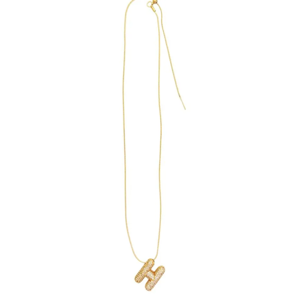 Charmed Bar Crystal-Studded Gold Letter Charm by Bead Landing™