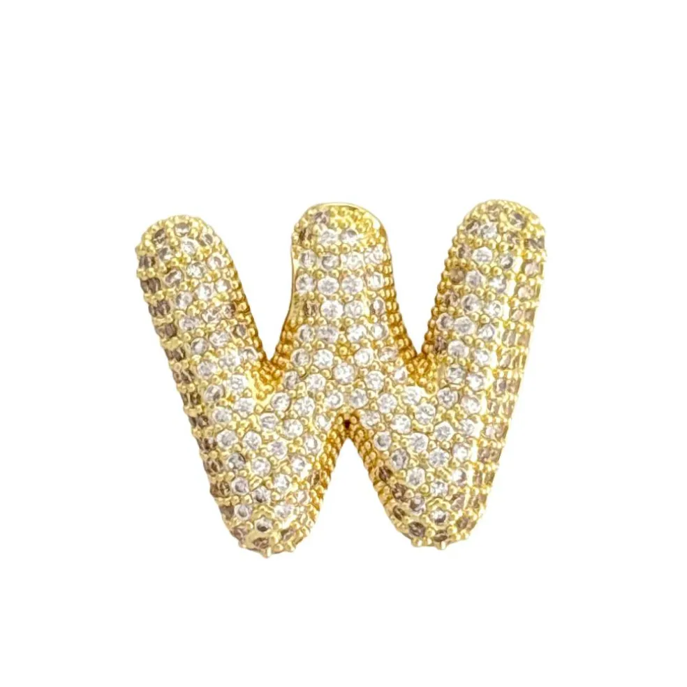 Charmed Bar Crystal-Studded Gold Letter Charm by Bead Landing™