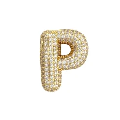 Charmed Bar Crystal-Studded Gold Letter Charm by Bead Landing™