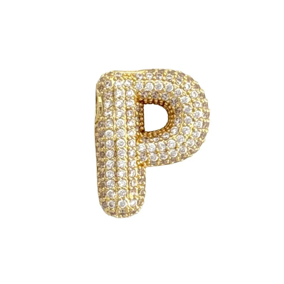 Charmed Bar Crystal-Studded Gold Letter Charm by Bead Landing™