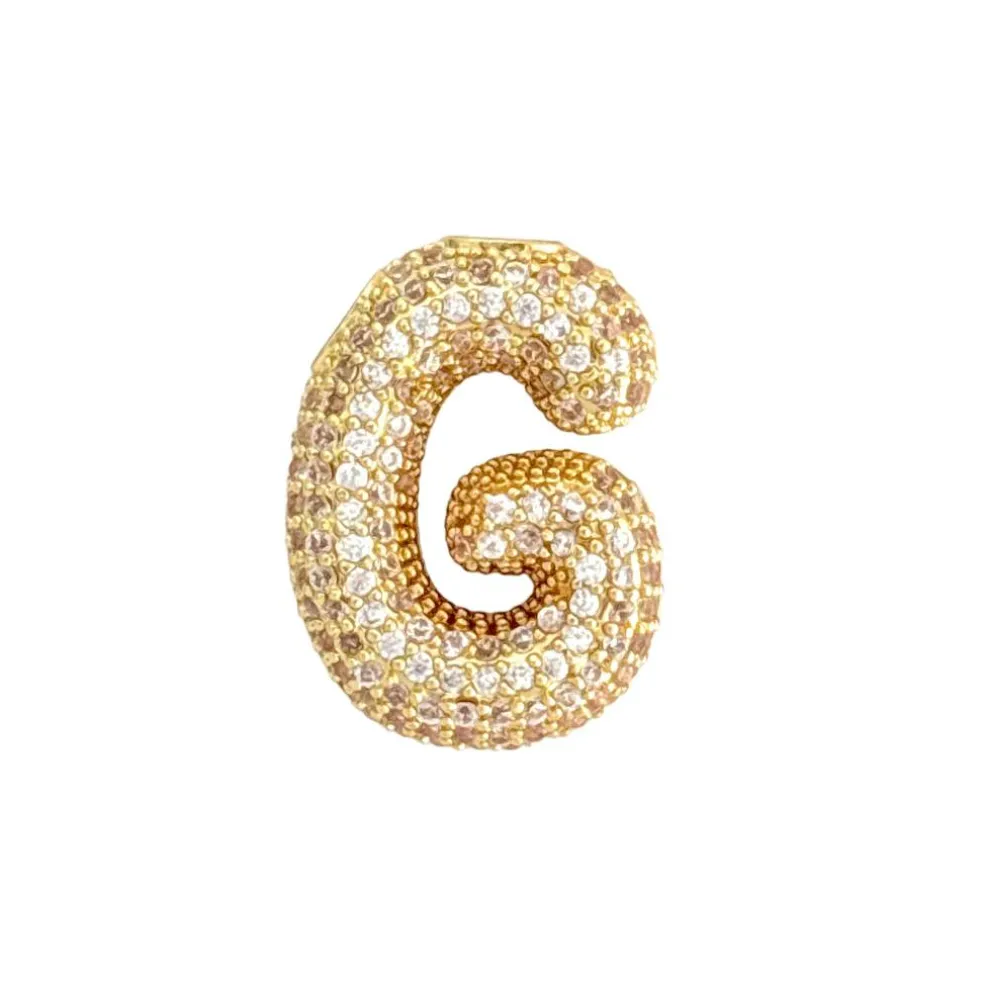 Charmed Bar Crystal-Studded Gold Letter Charm by Bead Landing™