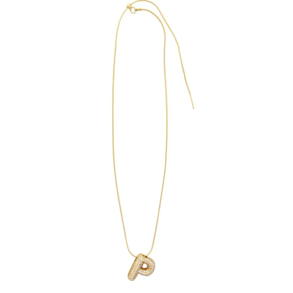 Charmed Bar Crystal-Studded Gold Letter Charm by Bead Landing™