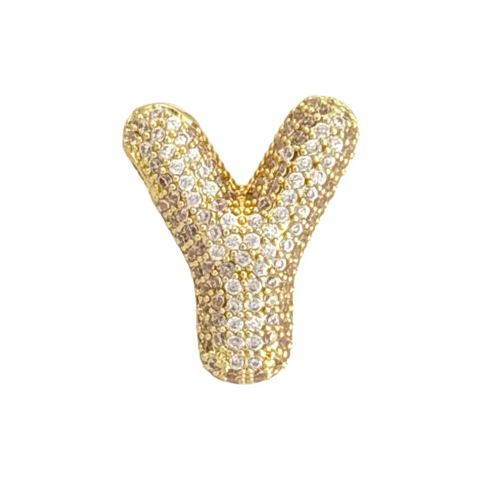 Charmed Bar Crystal-Studded Gold Letter Charm by Bead Landing™