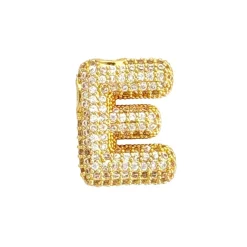 Charmed Bar Crystal-Studded Gold Letter Charm by Bead Landing™