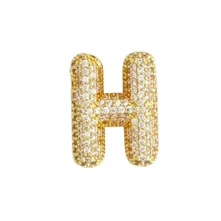 Charmed Bar Crystal-Studded Gold Letter Charm by Bead Landing™