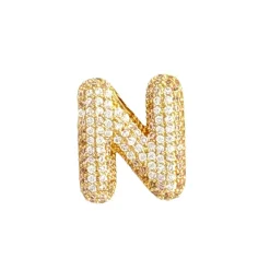 Charmed Bar Crystal-Studded Gold Letter Charm by Bead Landing™