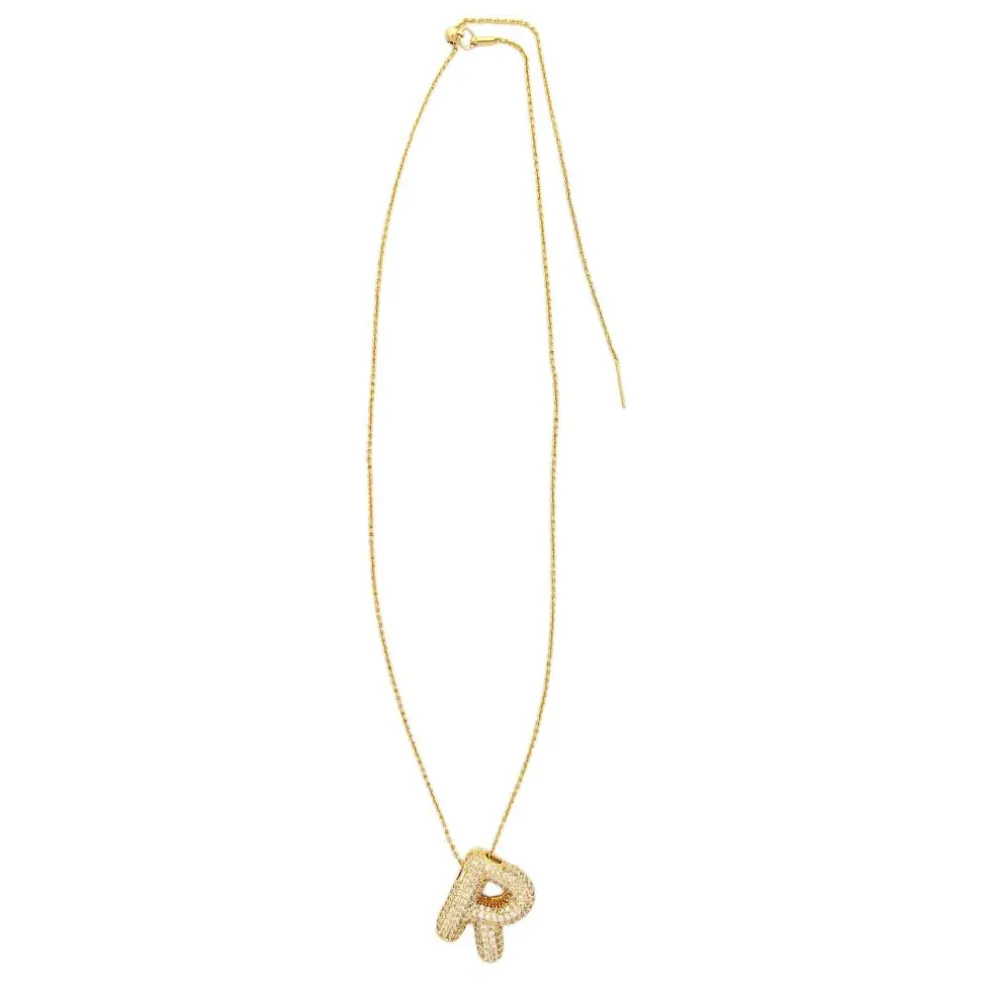 Charmed Bar Crystal-Studded Gold Letter Charm by Bead Landing™