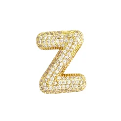Charmed Bar Crystal-Studded Gold Letter Charm by Bead Landing™