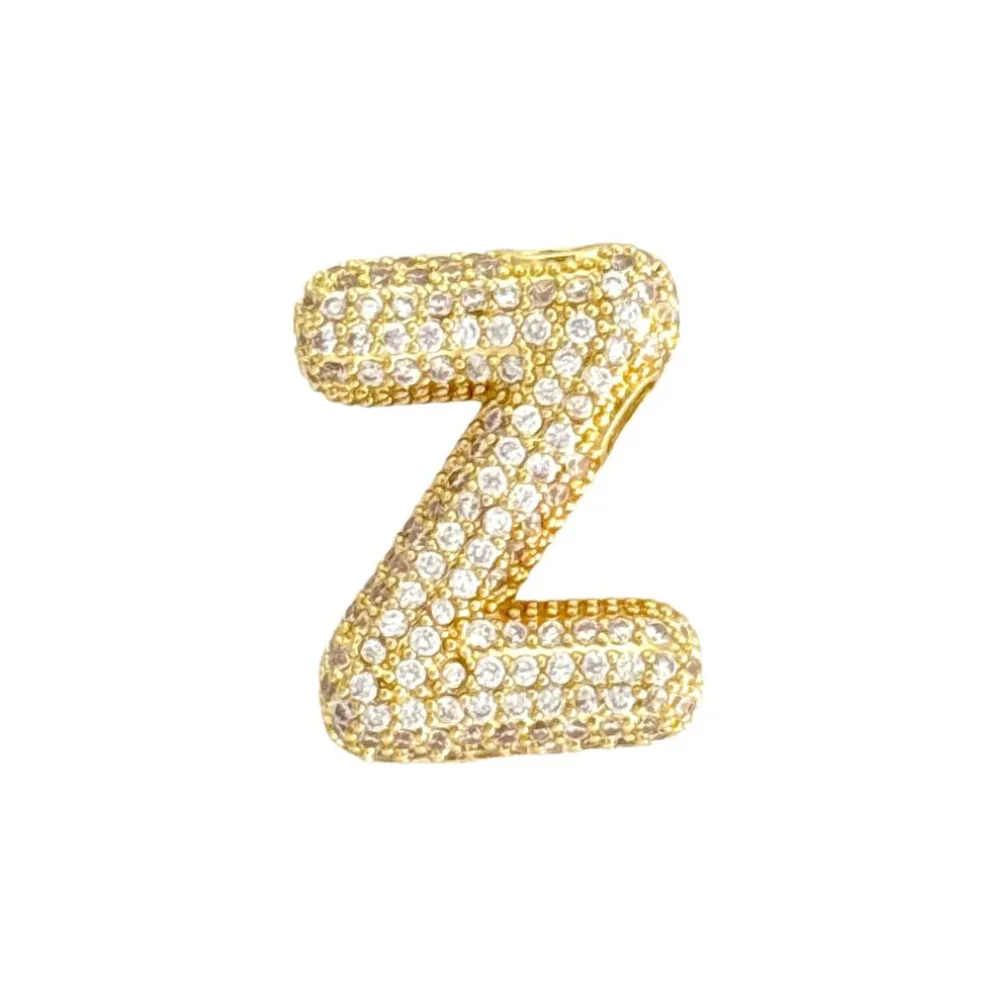 Charmed Bar Crystal-Studded Gold Letter Charm by Bead Landing™