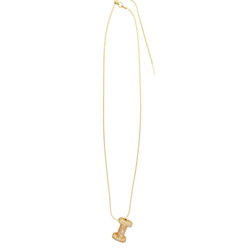 Charmed Bar Crystal-Studded Gold Letter Charm by Bead Landing™