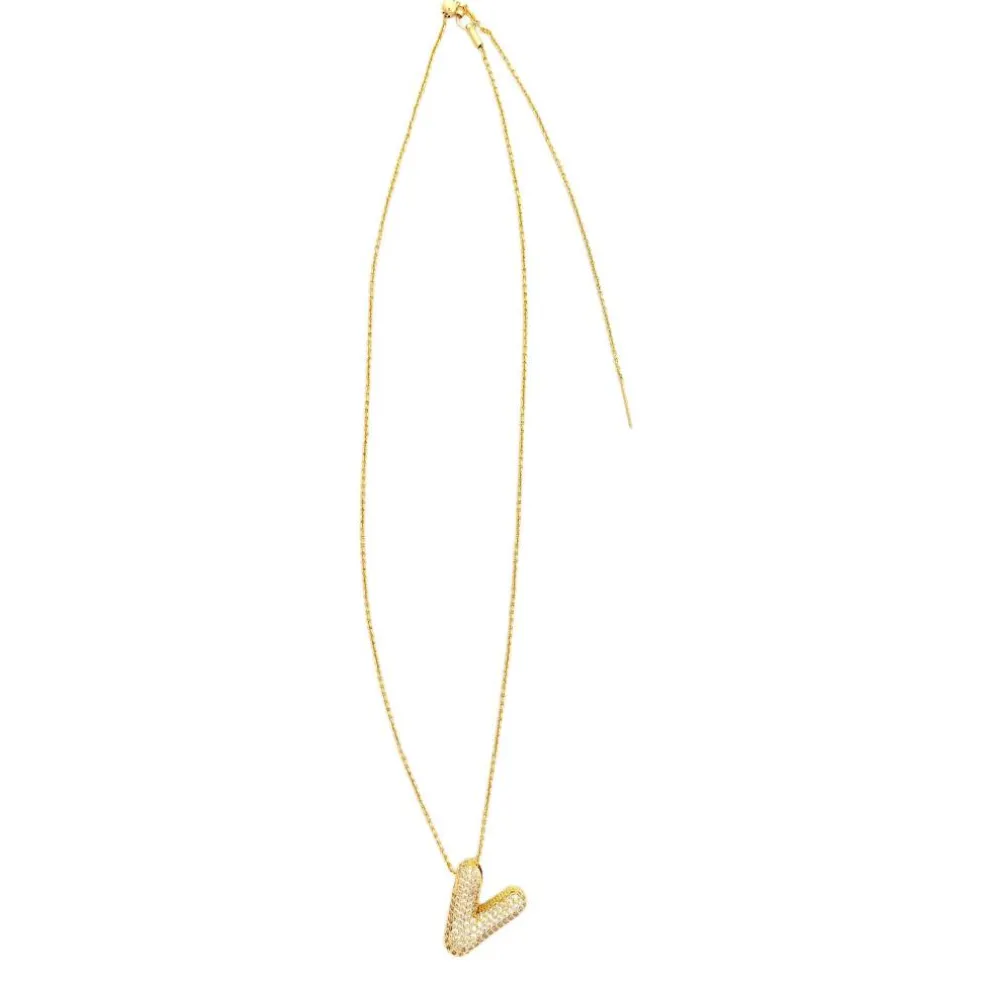 Charmed Bar Crystal-Studded Gold Letter Charm by Bead Landing™