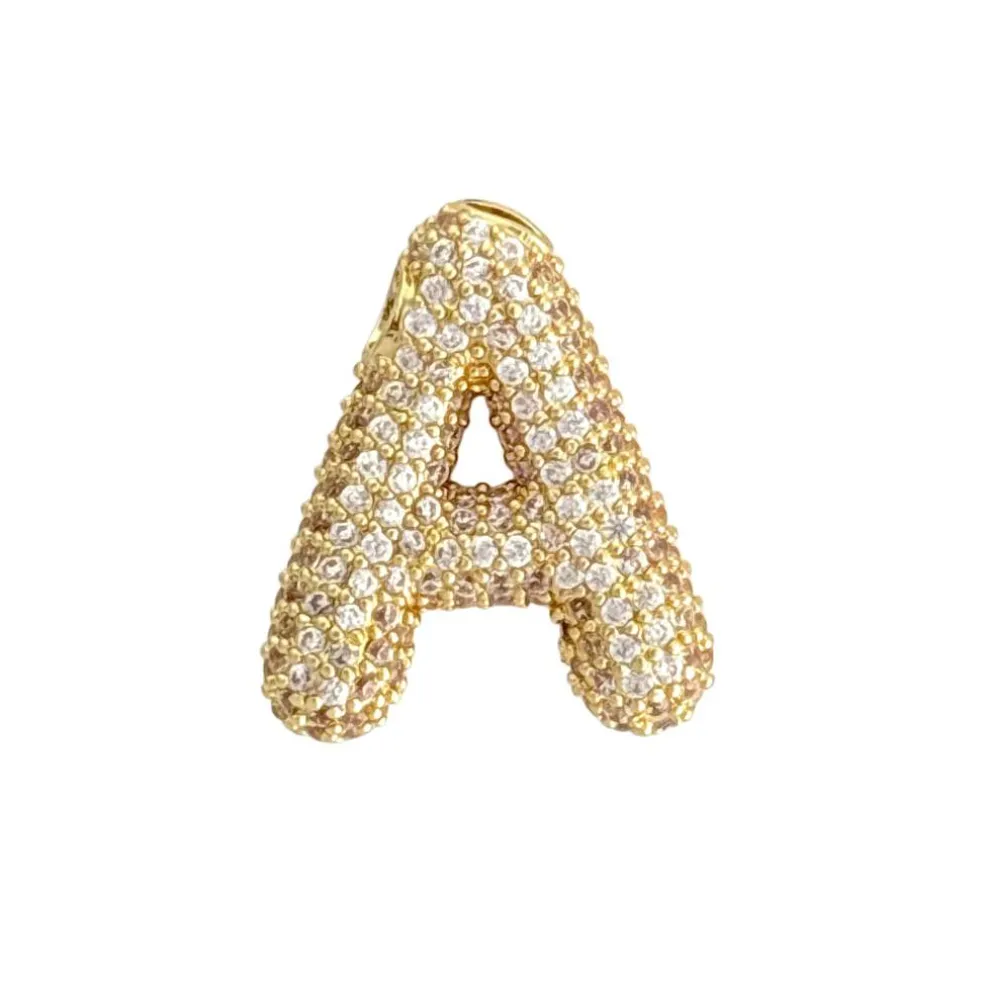 Charmed Bar Crystal-Studded Gold Letter Charm by Bead Landing™