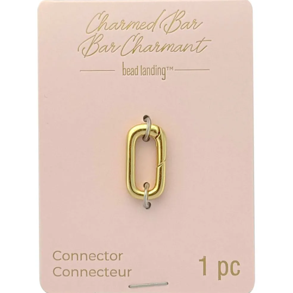 Charmed Bar Gold Rectangle Charm Connector by Bead Landing™