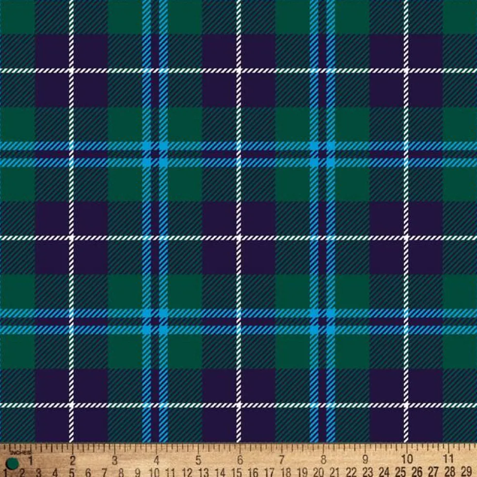 Check Plaid Flannel Fabric | By The Yard | Sewing and Crafting | 42 inches wide