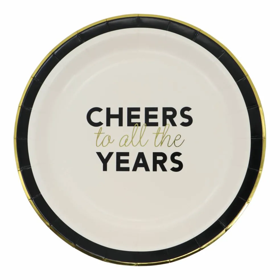 9" Cheers to all the Years Dinner Plates, 8ct. by Celebrate It™