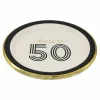 7" Cheers to 50 Paper Dinner Plates, 8ct. by Celebrate It™