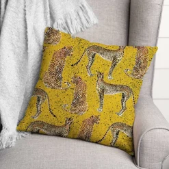 Cheetahs Indoor/Outdoor Throw Pillow