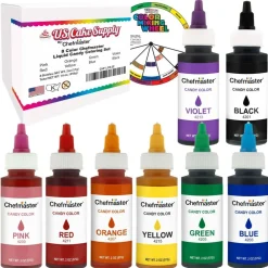 Chefmaster 2-Ounce Liquid Candy Color 8 Color Kit