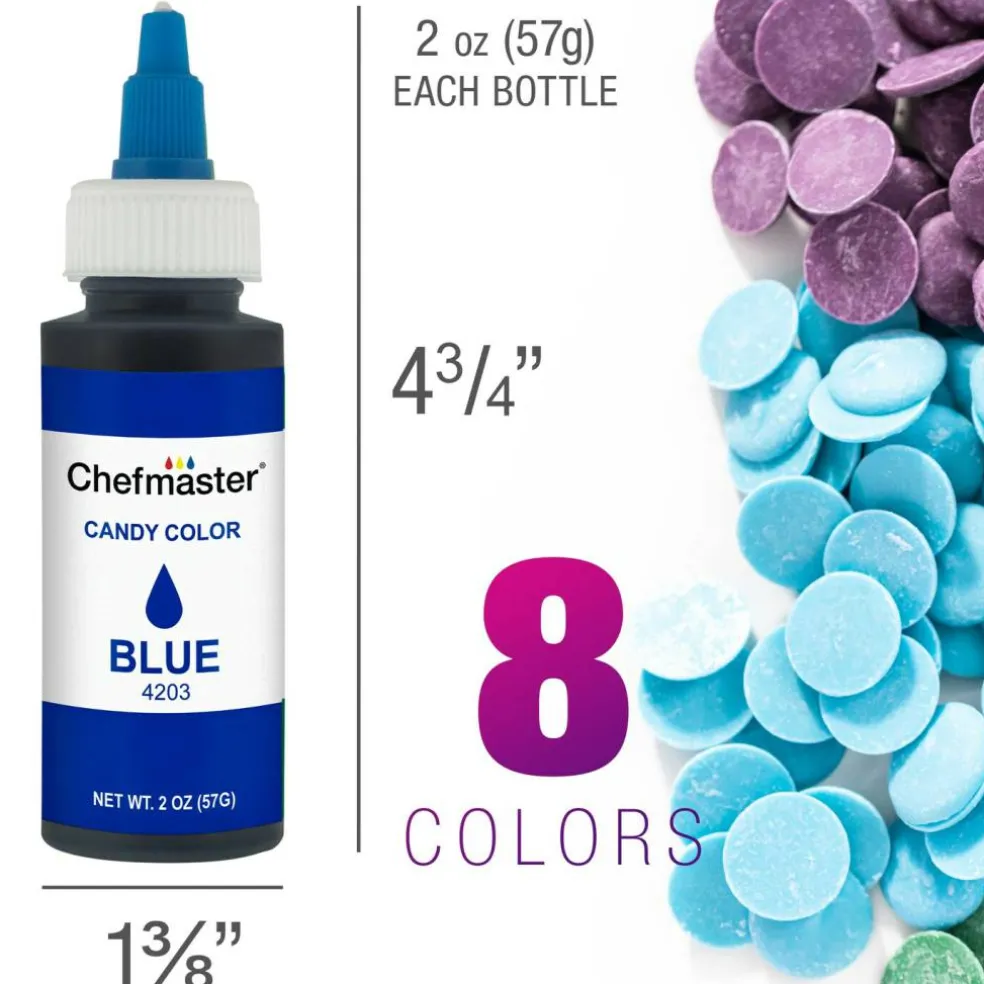 Chefmaster 2-Ounce Liquid Candy Color 8 Color Kit