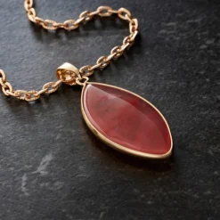 Cherry Quartz Marquise Pendant by Bead Landing™
